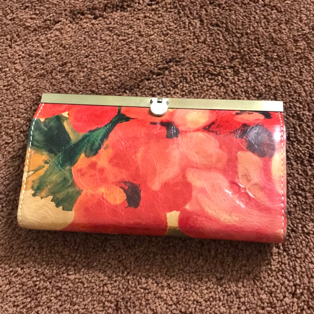 Patricia Nash Red Floral Leather Wallet